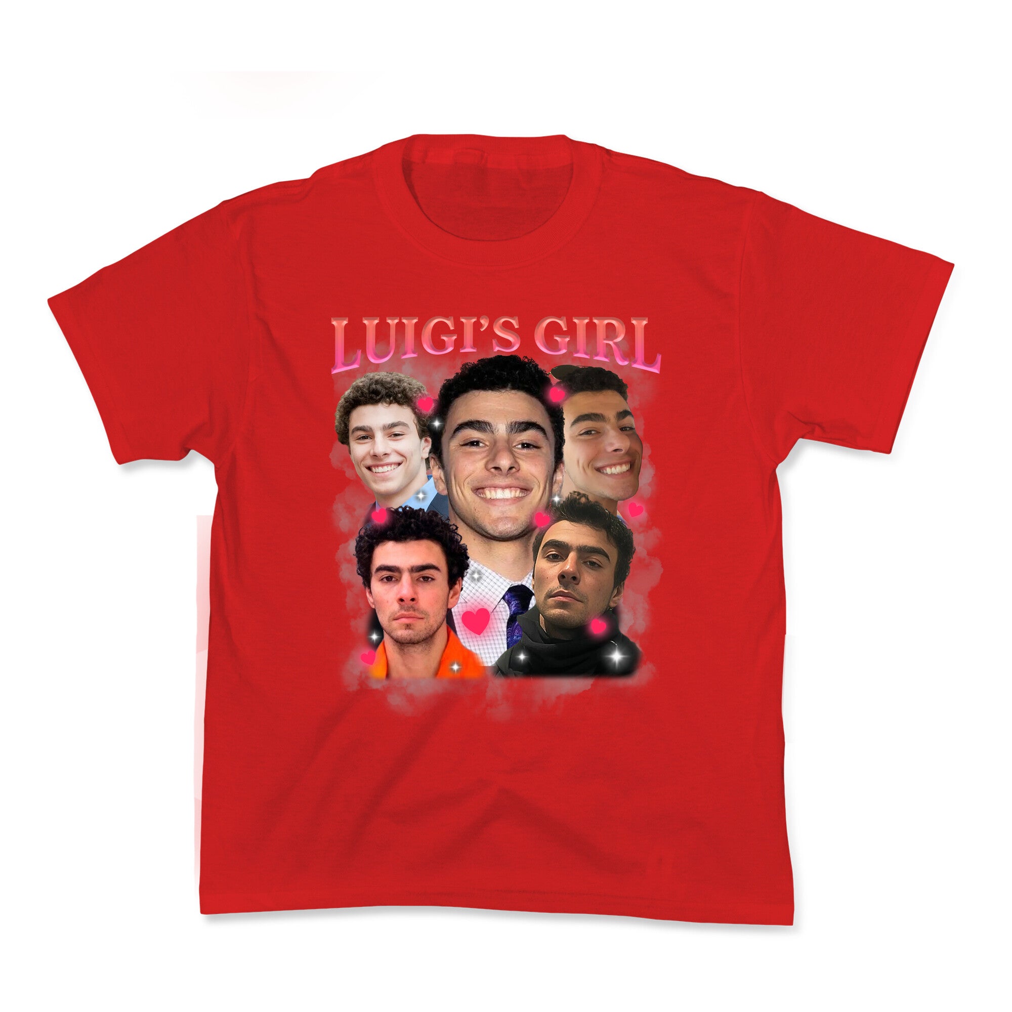 Luigis Girl Mangione Valentines Day Kids Tee